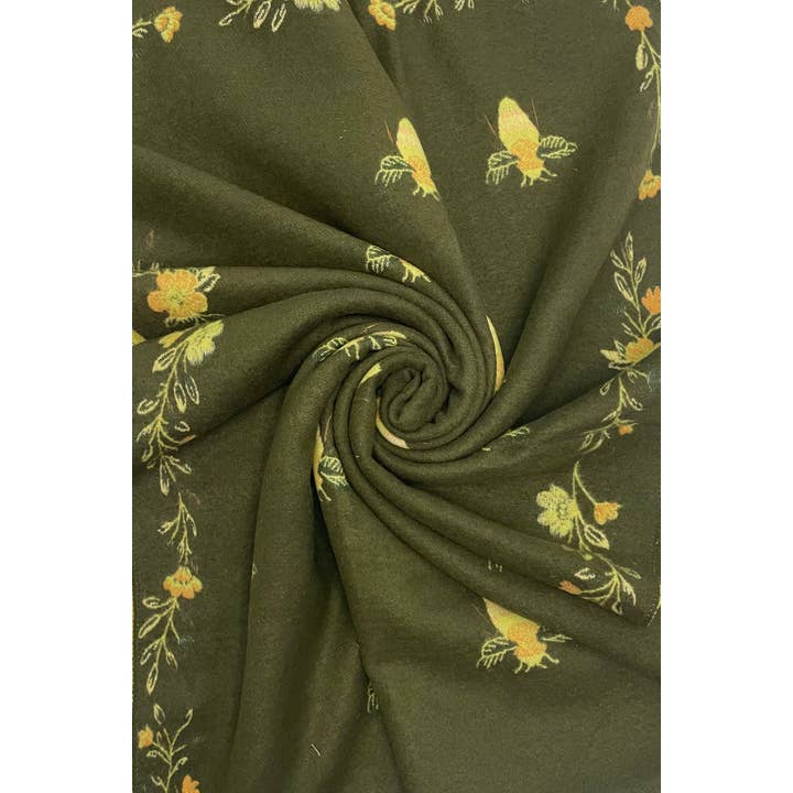 Fashion Scarf World - Wholesale Scarf – Women's - Bee & Floral Soft Woven Frayed Scarf9