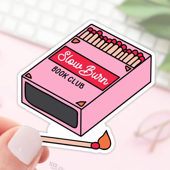 Autocollants Slow Burn Book Club pour amateurs de livres pour la vente par Book Lover Merch Shop