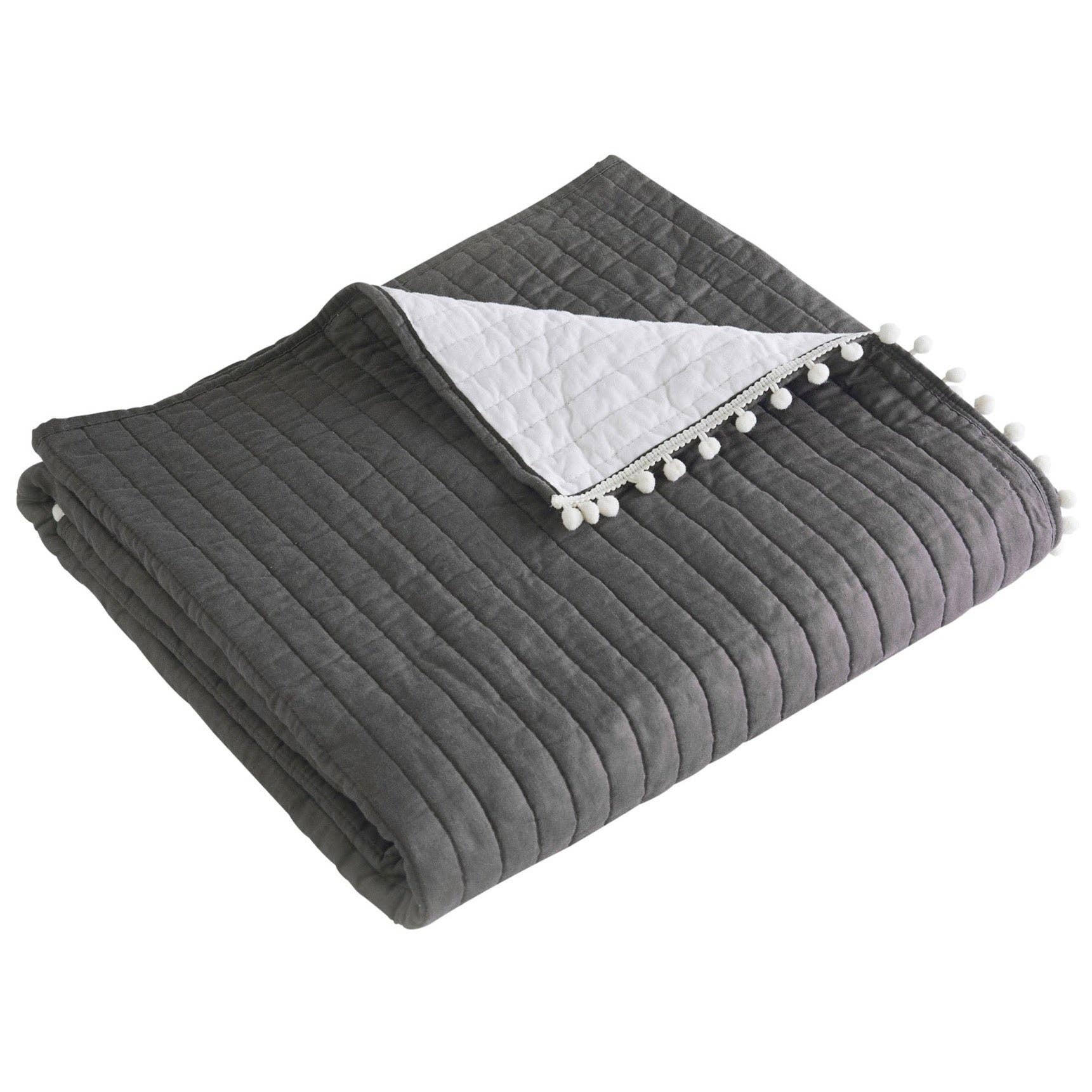 Levtex Home - Wholesale Throw Blanket - Pom Pom Quilted Throw7