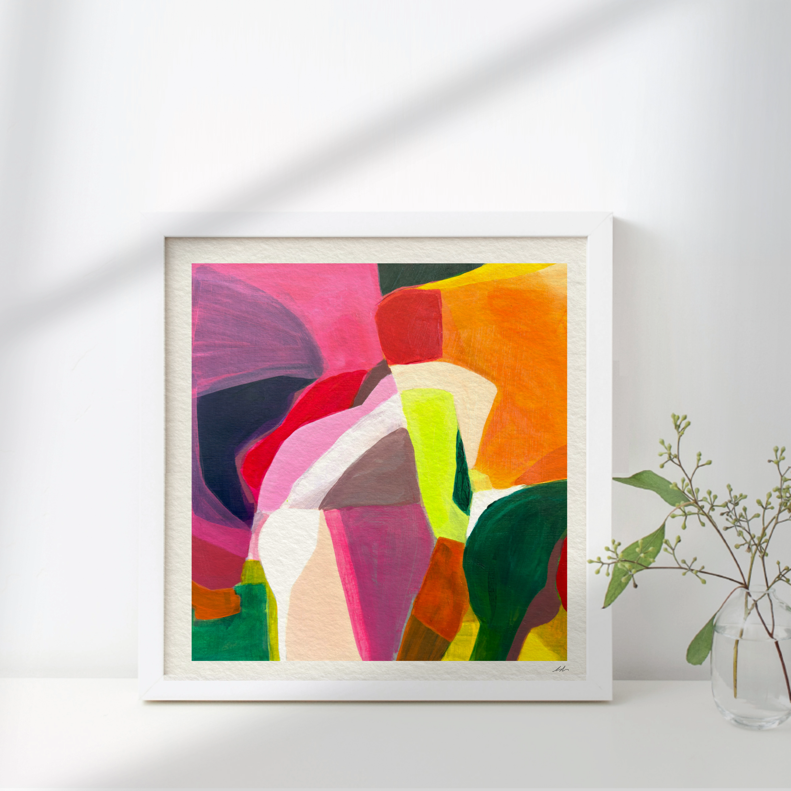 Michele Renee Atelier - Venta al por mayor Ilustración - Impresión de Arte Abstracto Rosa para Pared - Diseño Moderno en Papel5