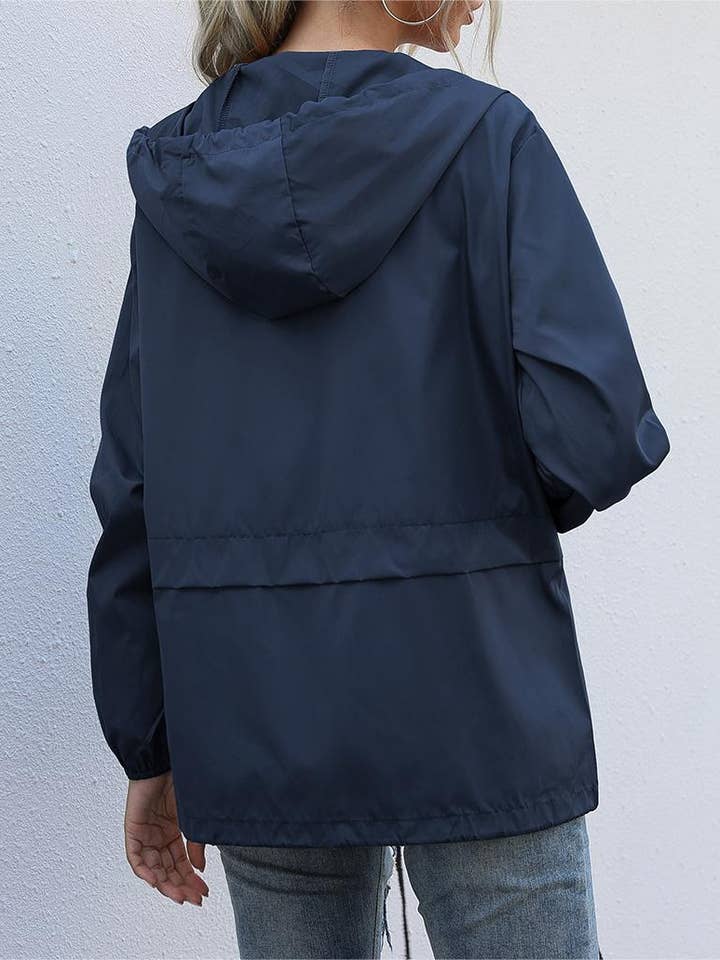 Rosa Clothing - Wholesale Jacket - Women's - Zip waterproof raincoat lightweight hoodie jacket4