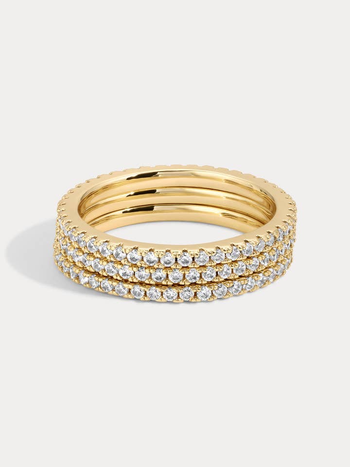 Carmen Ringe im Dreier-Set für den Großhandel von Lili Claspe