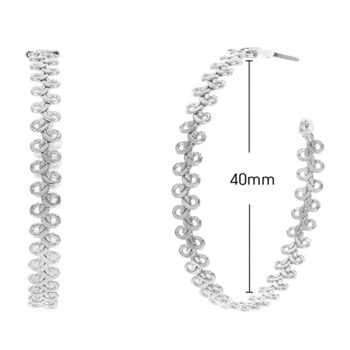 Medium infinity knots hoop earrings for wholesale by Morana