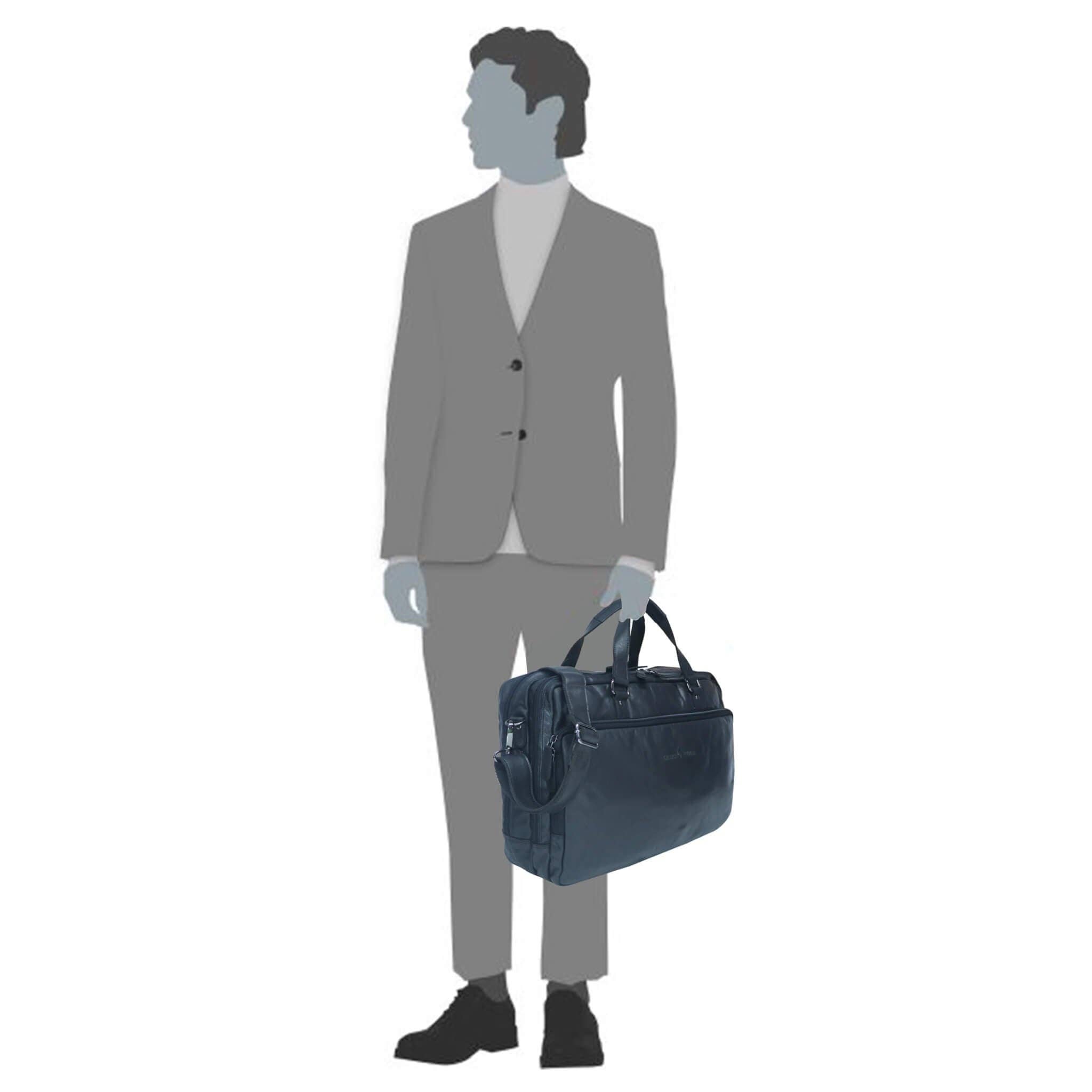 Greenwood – Mala para portátil - Unissexo por atacado – Bolsa para portátil Dirk Senhora Couro Castanho Pasta Executiva Homem Moderna XL27