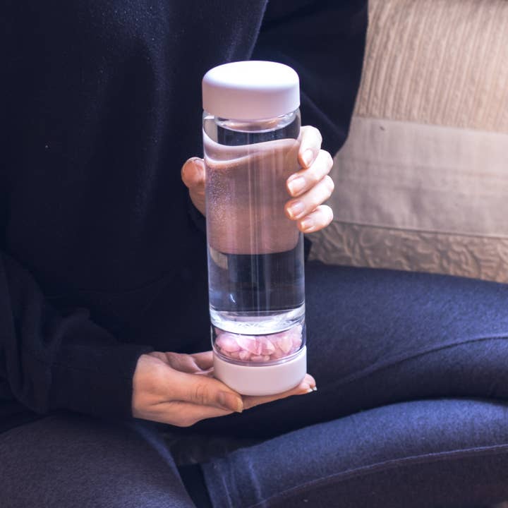 VitaJuwel USA - Vente Bouteilles d'eau - Inu ! ROSE | Bouteille d'eau en cristal DIY5