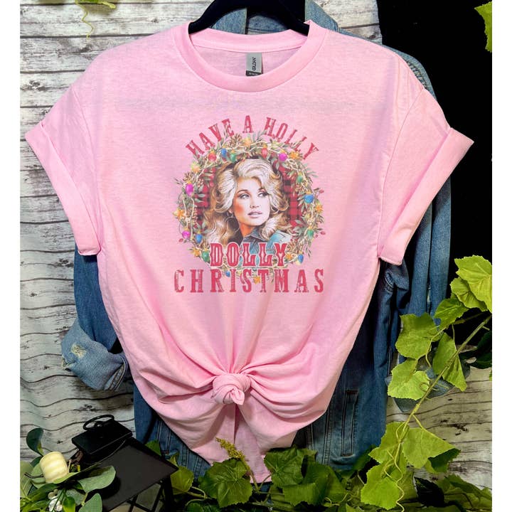 Duck Creations Wholesale - Vente T-shirt sérigraphié – femme - T-shirt de Noël Have Holly Dolly1