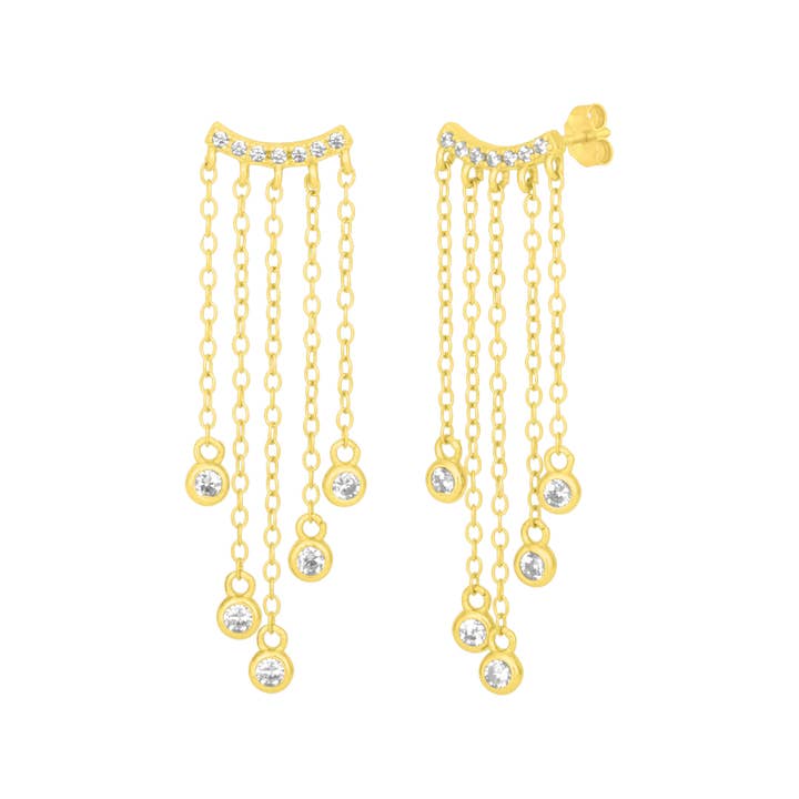 BOUCLES D'OREILLES CLEO DORÉES pour la vente par fyb jewelry