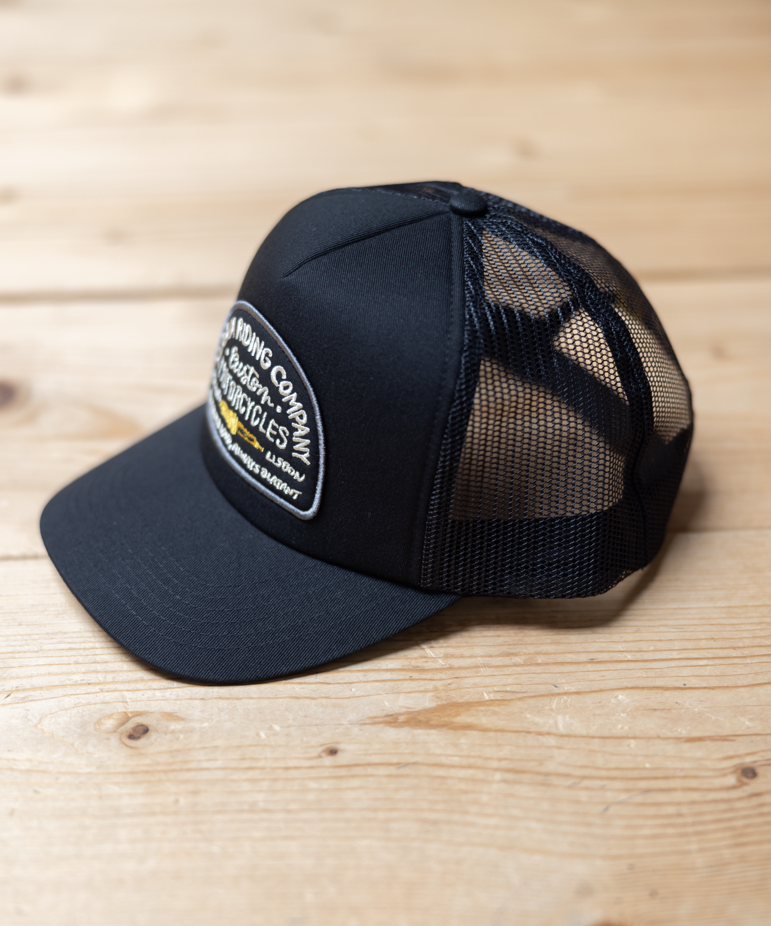 Maria Riding Company – wholesale Trucker hat – Unisex – Black Spark Plug Trucker Cap5