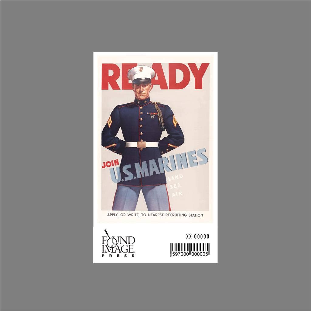 Found Image Press - Wholesale Sticker - Sticker ML-75 Ready, Marine Corps Recruiting Poster1