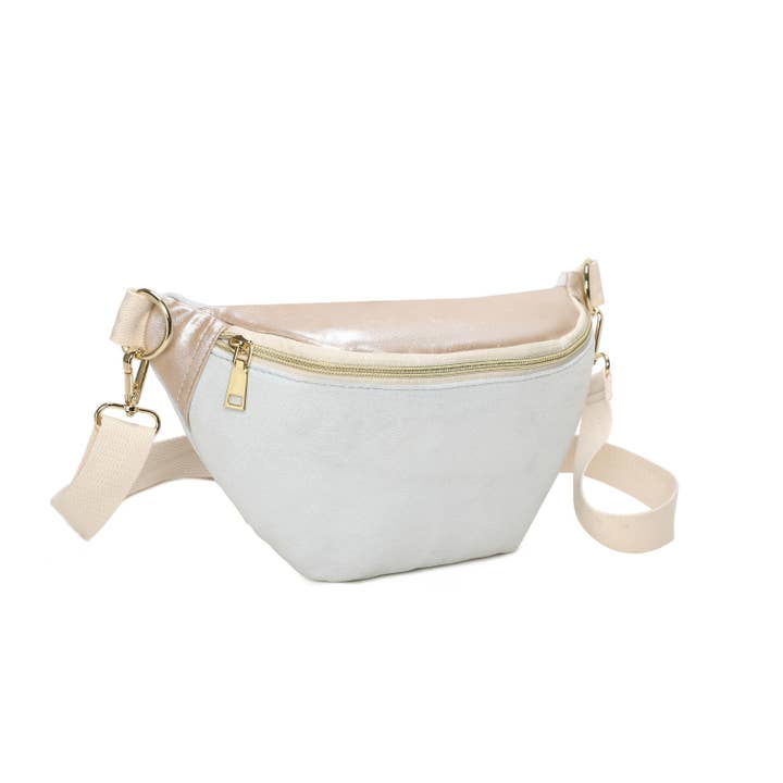 Schoudertas van twee materialen voor wholesale door INES DELAURE