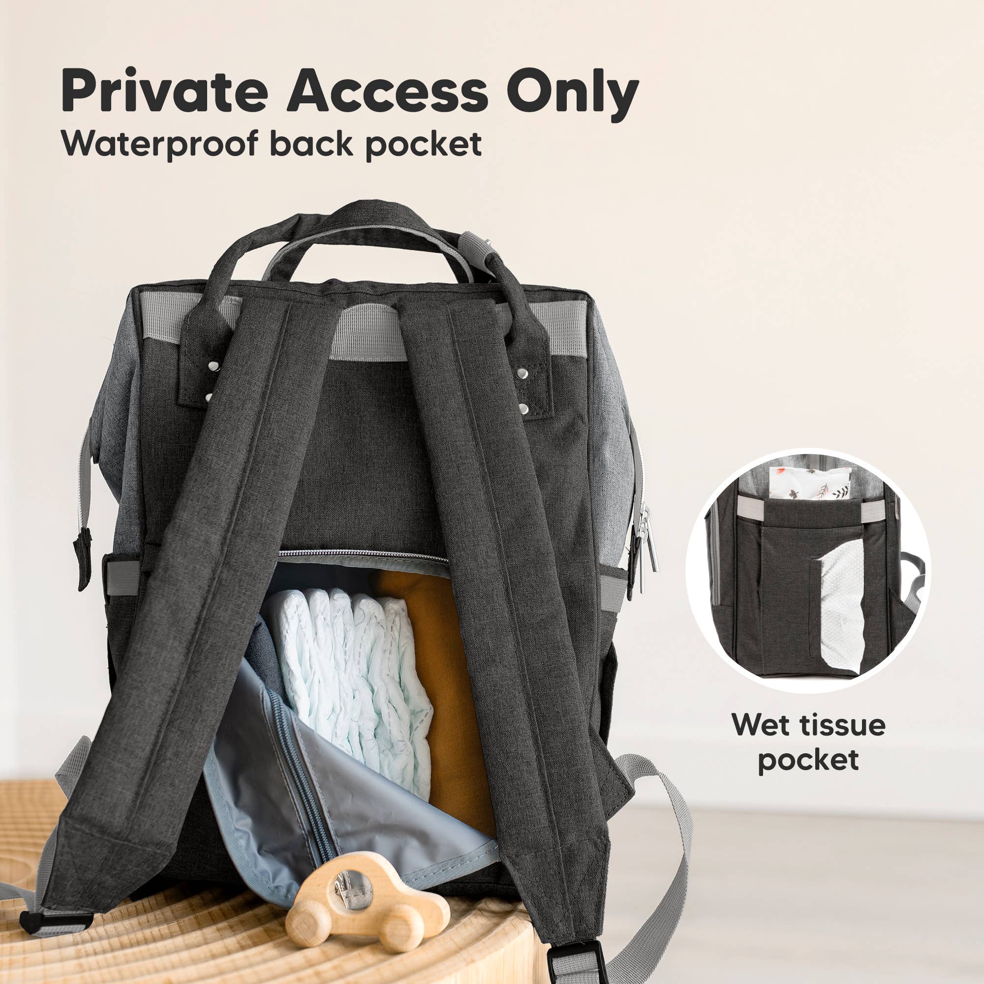 Graphite Original Diaper Bag Backpack, Baby Bags with Changing Pad for wholesale on Faire4