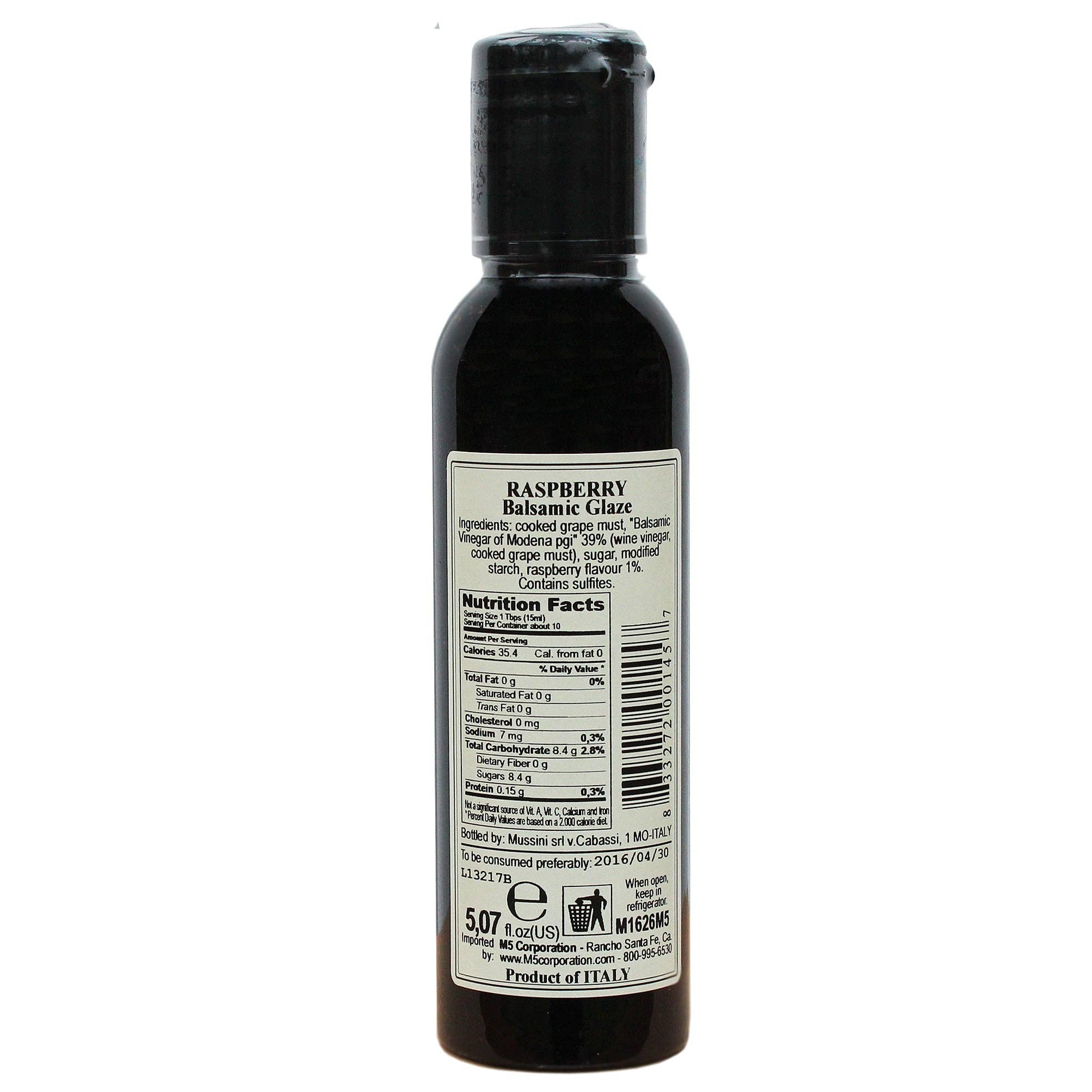 M5 Corporation - Wholesale Vinegar - Raspberry Flavored Balsamic Glaze, 5.1oz (150ml)1