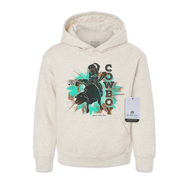 Remuda Western Wear - Wholesale Hoodie - Kids - Cowboy Rodeo Bull Rider - Youth Western Pullover Hoodie1
