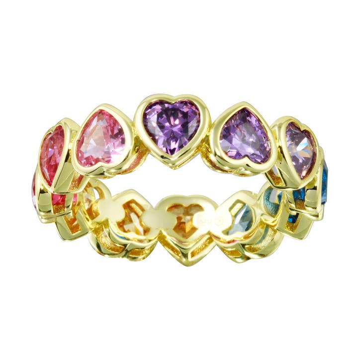 Rainbow Heart Band for wholesale by JTG Jewelry