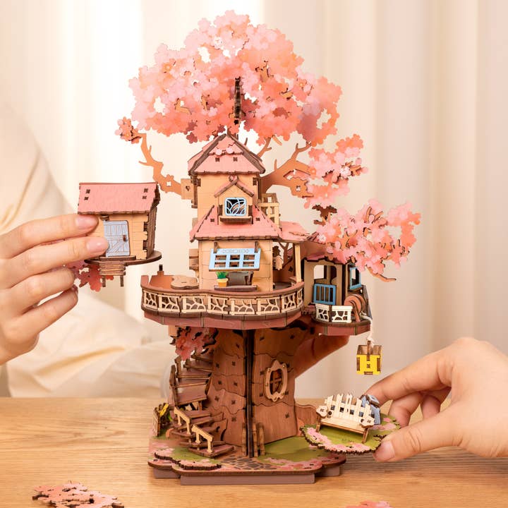 Magnote - Wholesale DIY Craft Kit - Rolife Sakura Tree House 3D Puzzle Kit7