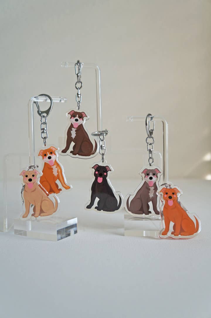 kiwi & WILLOW - Wholesale Keychain - Unisex - Pitbull Epoxy Keychain19