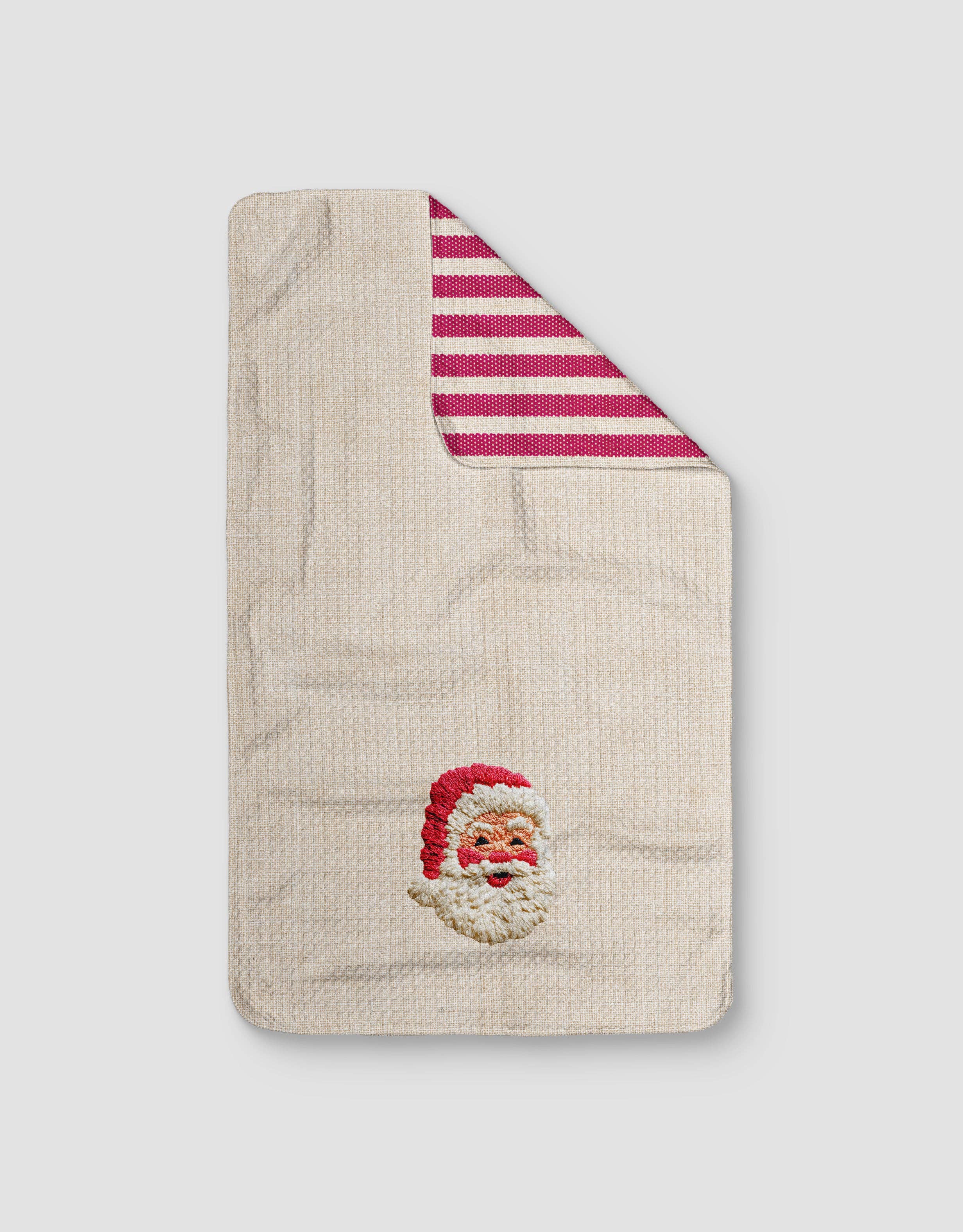 Loom Loom - Wholesale Tea Towel - Santa Embroidery 2 Reversible0