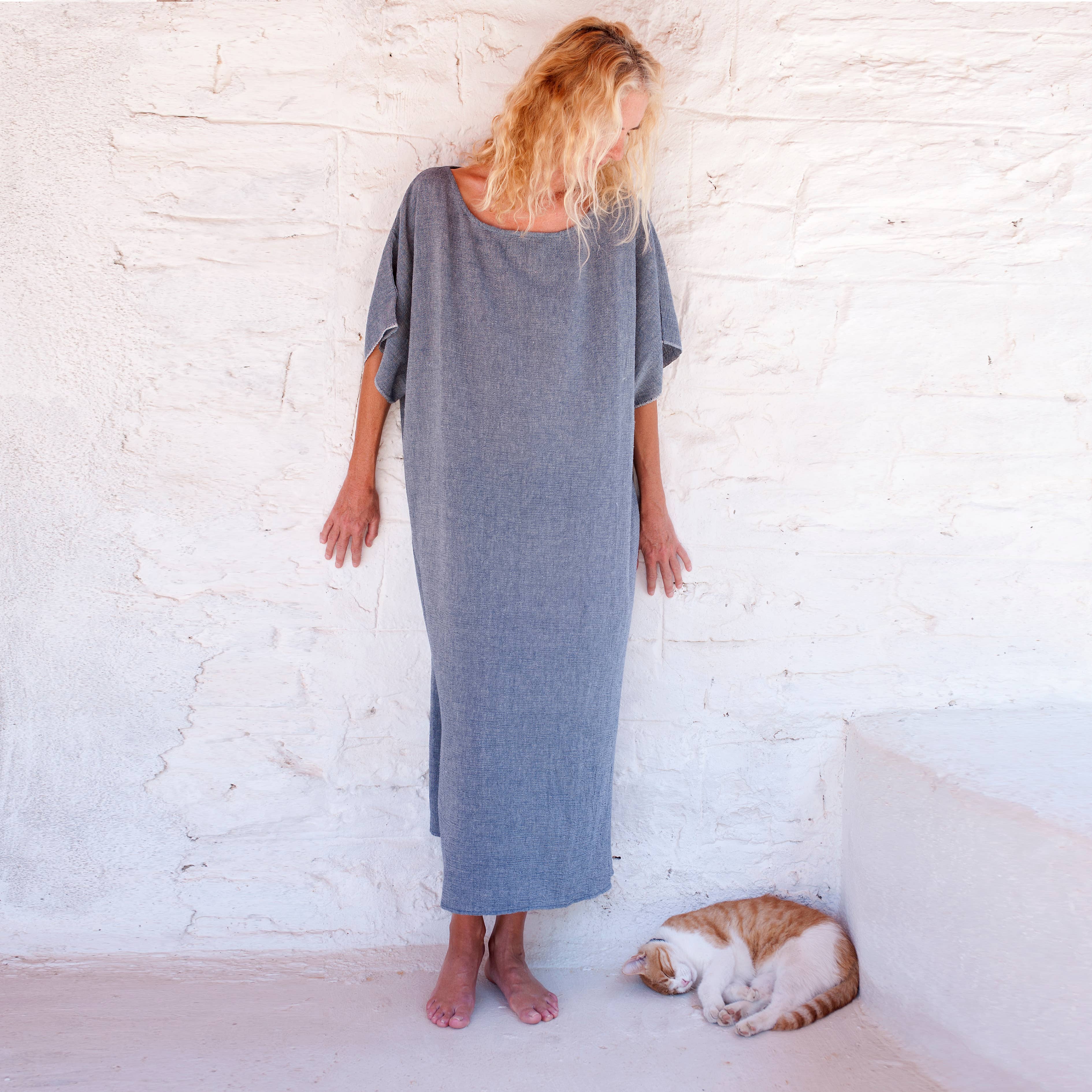 loom.ist – Vestido - Mulher por atacado – Vestido Kaftan Sile46