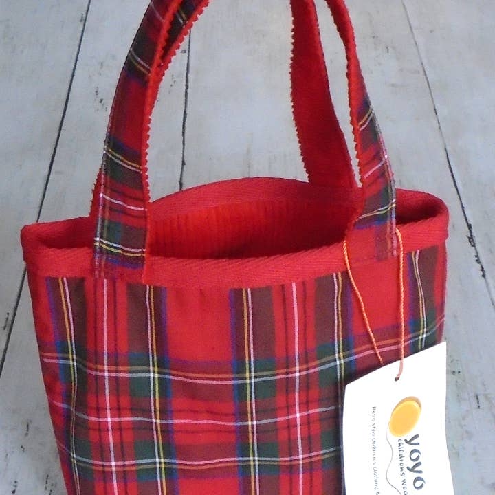 Stewart Tartan Reversible Bag for wholesale by Yoyo Children's Wear