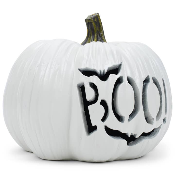 EAST AVENUE - Wholesale Outdoor Ornament/Decor - BOO-RESIN LED BOO! PUMPKIN