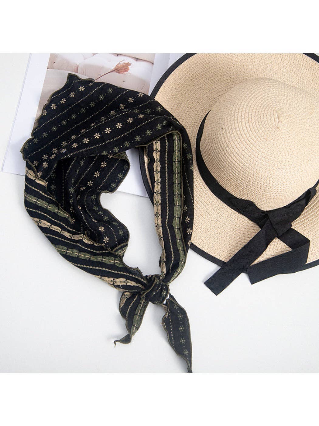 Funkyrel® Atzbranding Limited - Wholesale Scarf - Women's - Scarvii - Vintage Embroidered Triangle Scarf1