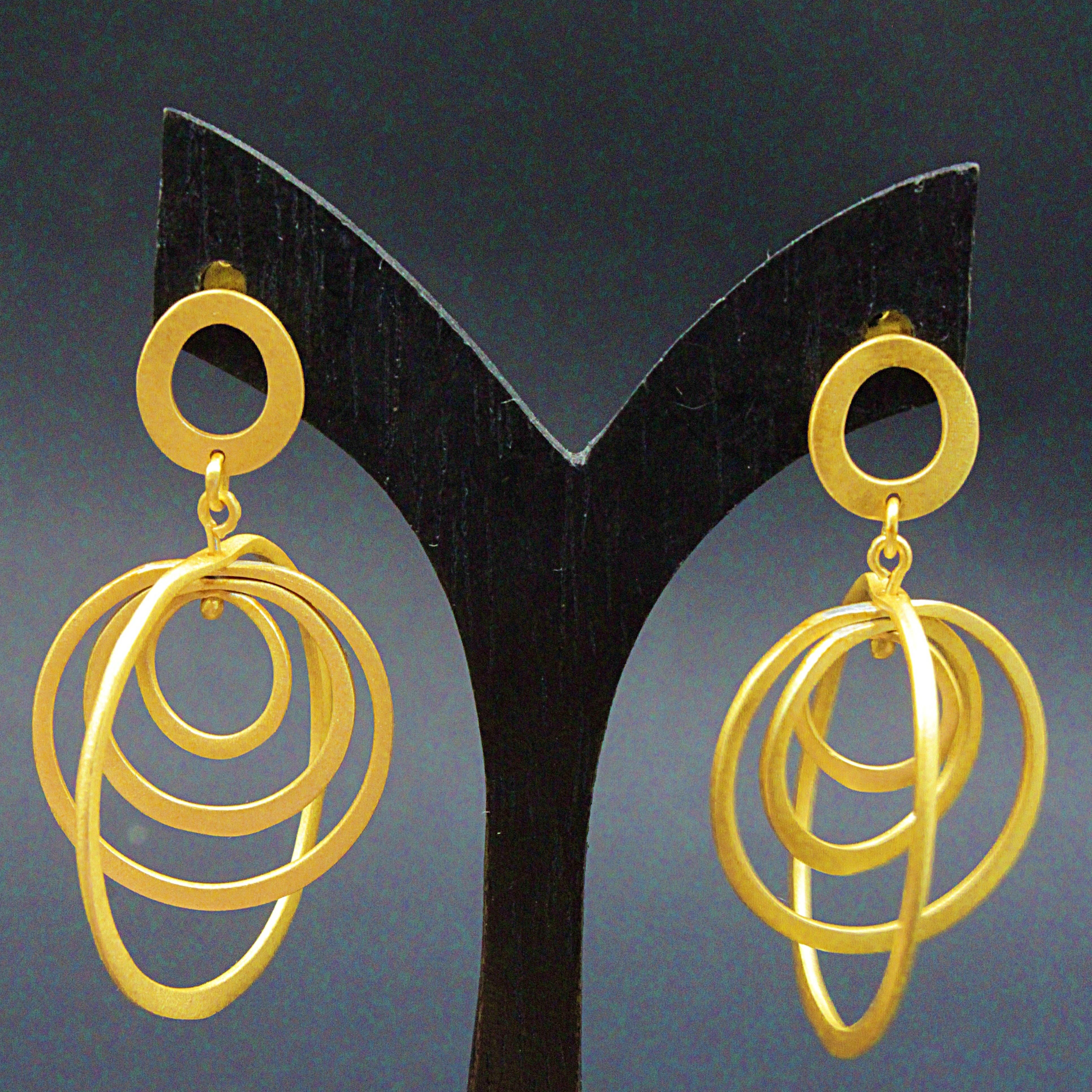 LA MAR - Wholesale Dangle Earrings - MILLE ANELLI earrings with gold-plated design6