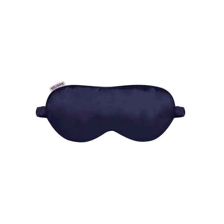 Navy Silk Sleep Mask for wholesale by Shhh Silk
