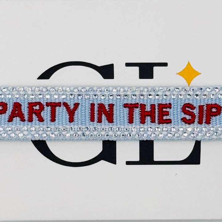 Party In The Sip Team Tassel Bracelet for wholesale by Gameday Luxe