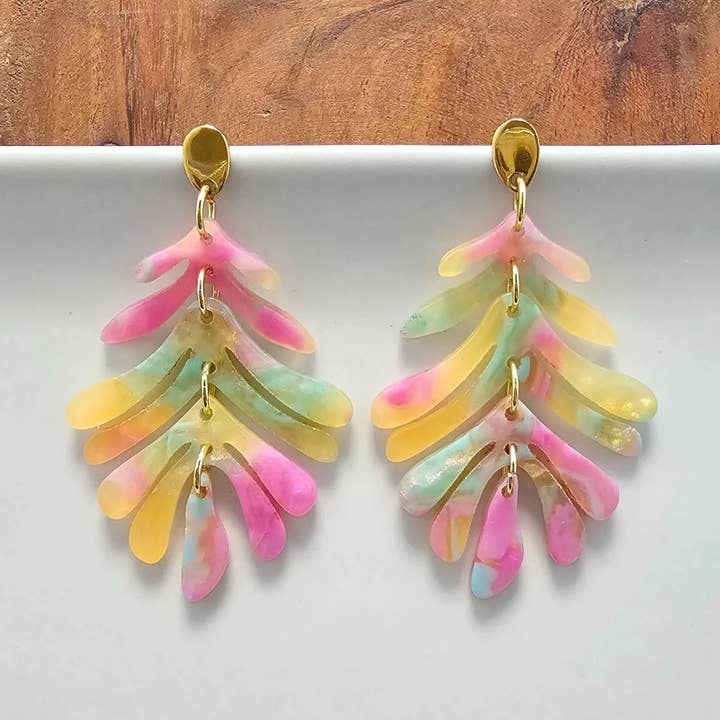 Petite Palm Earrings - Tropical Delight // Jewelry, Resort for wholesale by Spiffy & Splendid