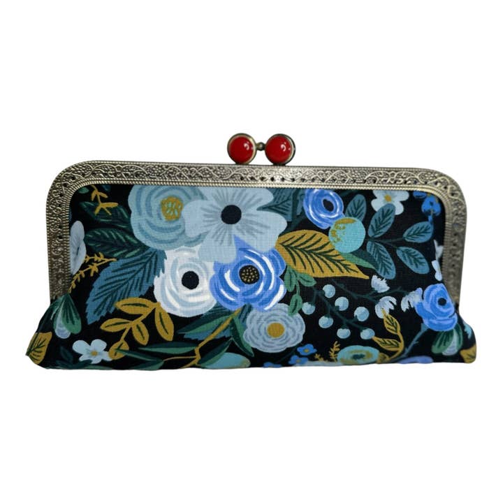 Kiki & Syds - Wholesale Crossbody Bag - Women's - Kiki & Syds Cell Phone Clutch-Garden Party Blue