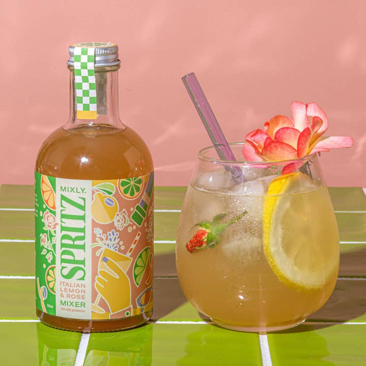 Mixly - Wholesale Cocktail Mix/Syrup - New! Italian Lemon & Rose Spritz Cocktail / Mocktail Mixer11