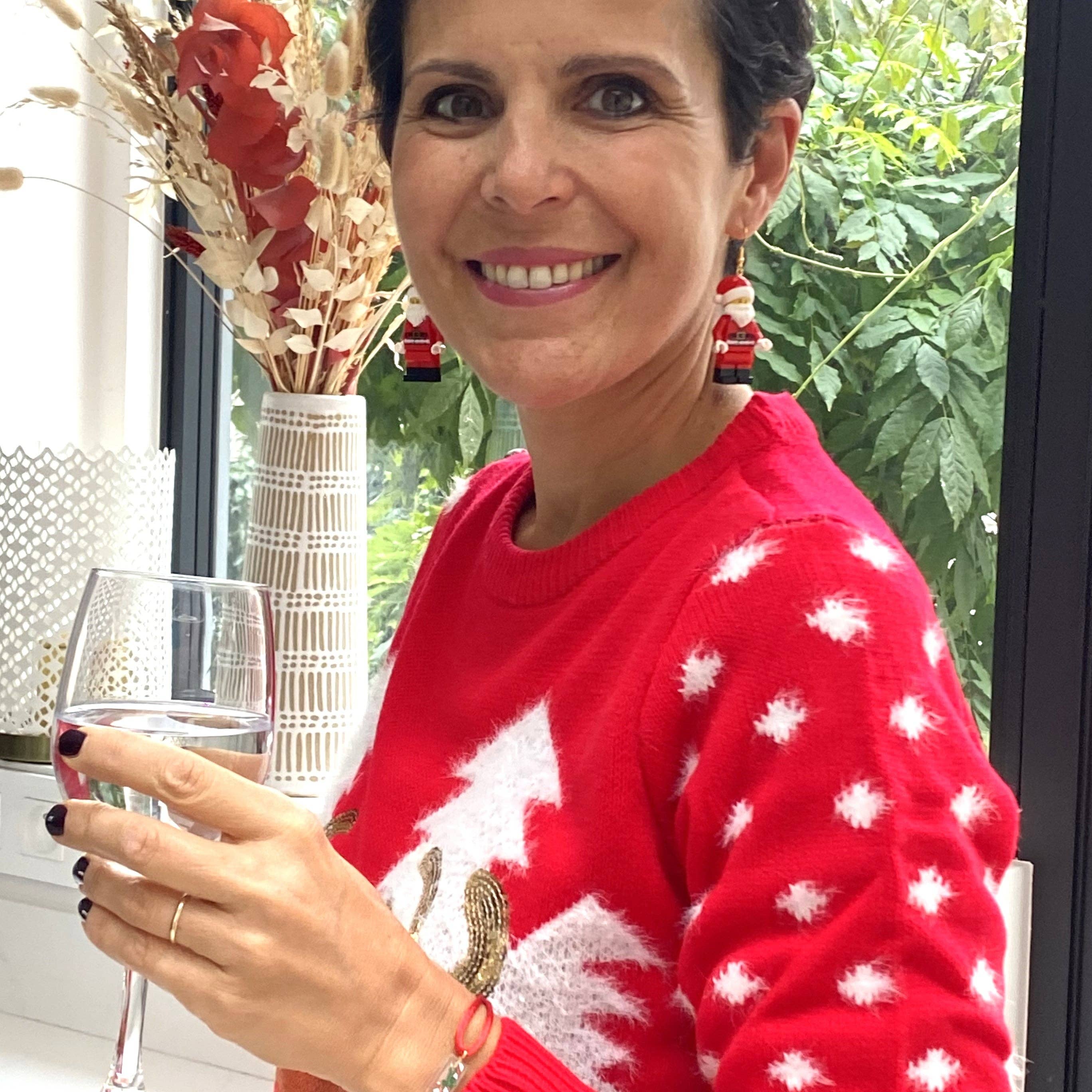 Brique d'Oreille – Brincos de argola por atacado – Brinco de Papai Noel2