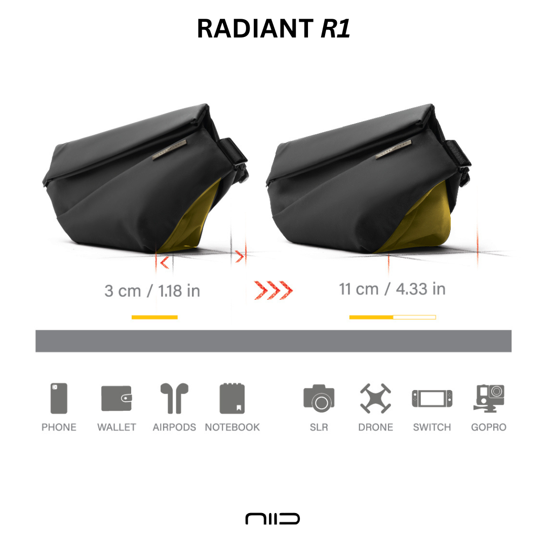 NIID - Wholesale Crossbodytas - Heren - NIID R1 draagtas voor in de stad10