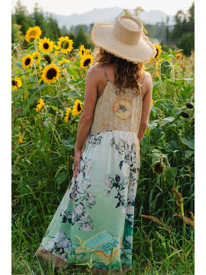 Market of Stars (USA) - Wholesale Dress - Women's - I Paint My Dream Van Gogh Bohéme Long Maxi Slip Dress4