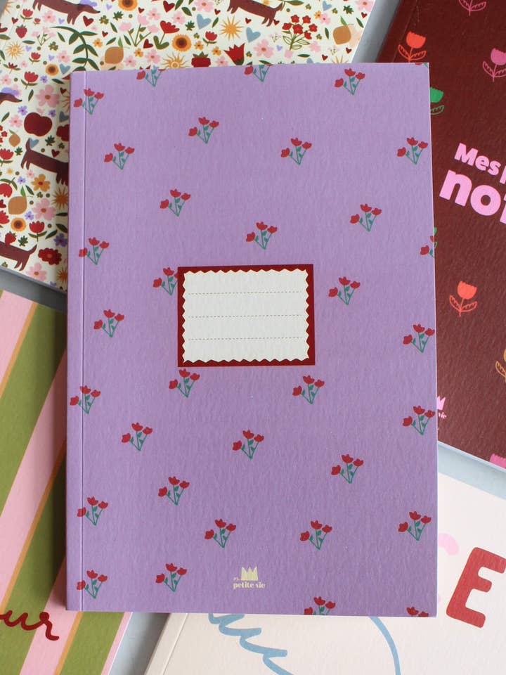 Carnet - Fleurs violettes (A5 - 15 x 21 cm - 96 pages) pour la vente par Ma Petite Vie
