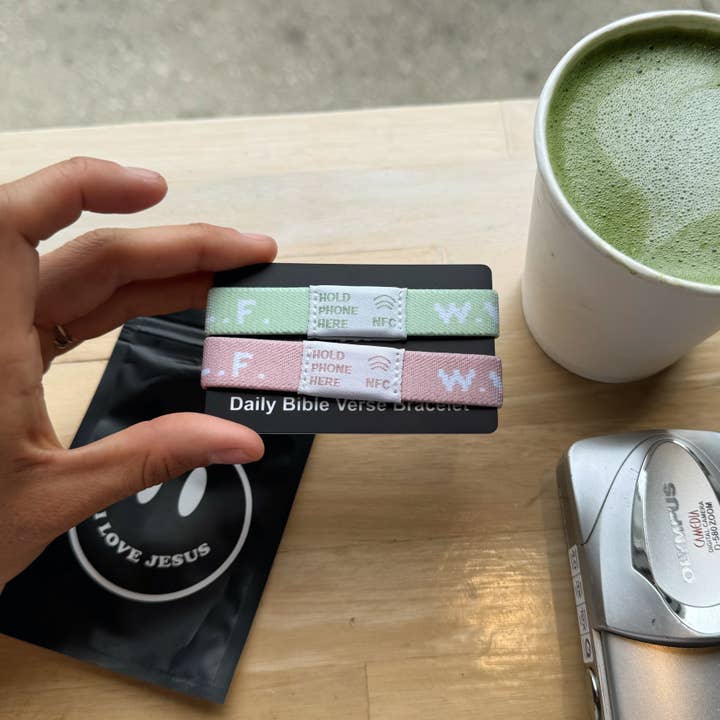 He Would Love First - Wholesale Woven/Braided Bracelet - NEW! | DAILY BIBLE VERSE "WWJD X HWLF" BRACELETS | NATURAL 2-PACK2