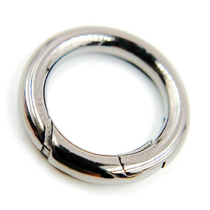 CHM05615BR. 15MM Black Rhodium Sterling Silver Round Clasp for wholesale by Jewels & Chains