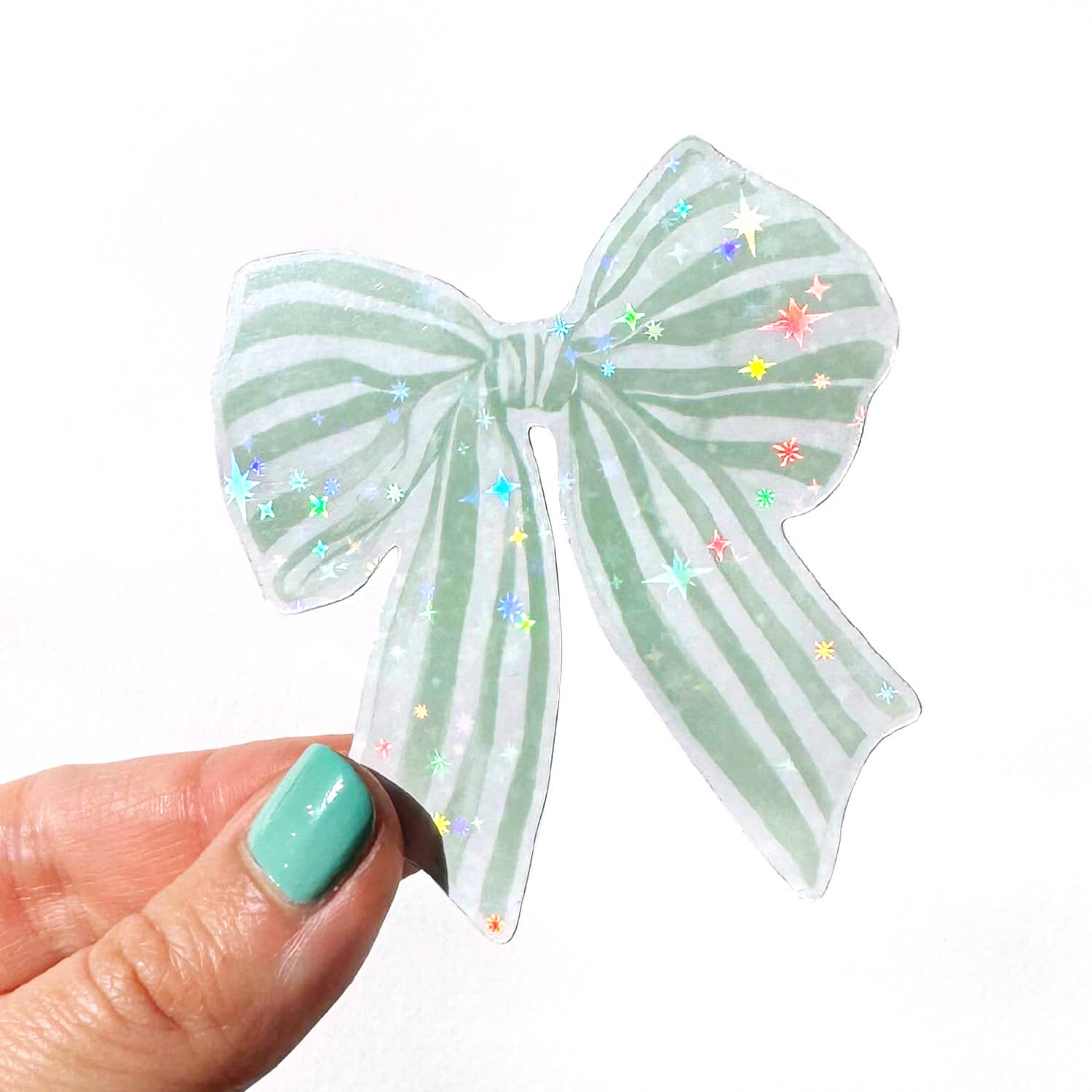 Julia Ockert - Wholesale Sticker - Trendy Watercolour Ribbon / Bow Glitter Sticker (6 Colours) 1