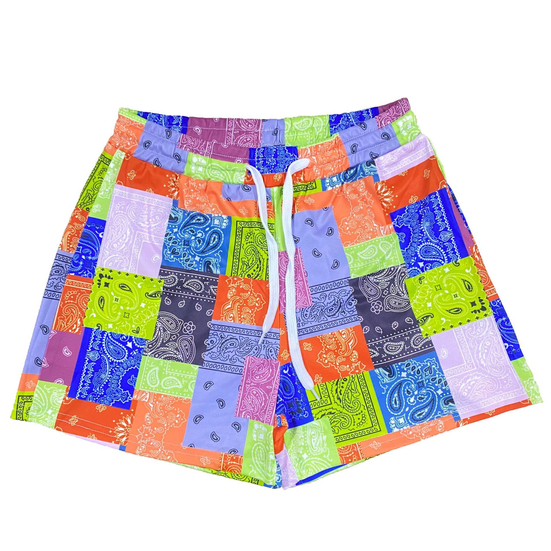 Rosa Clothing - Wholesale Shorts - Women's - Western abstract paisley print beach boxer shorts 2