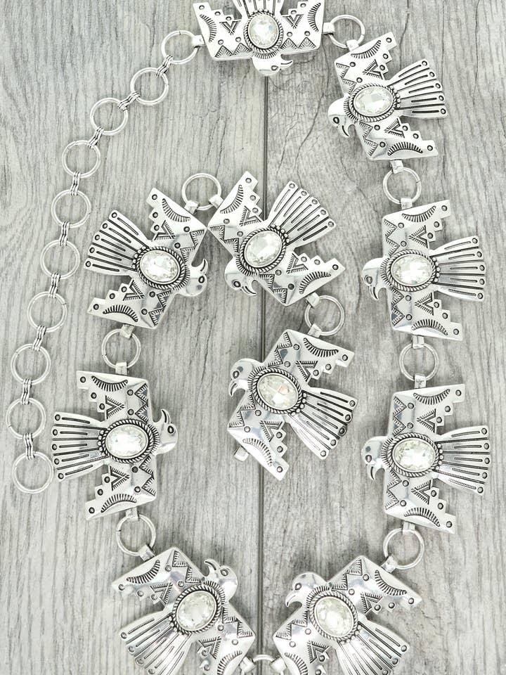 Cintura a catena Western Gemstone Thunderbird per la vendita all'ingrosso da parte di SP Sophia Collection