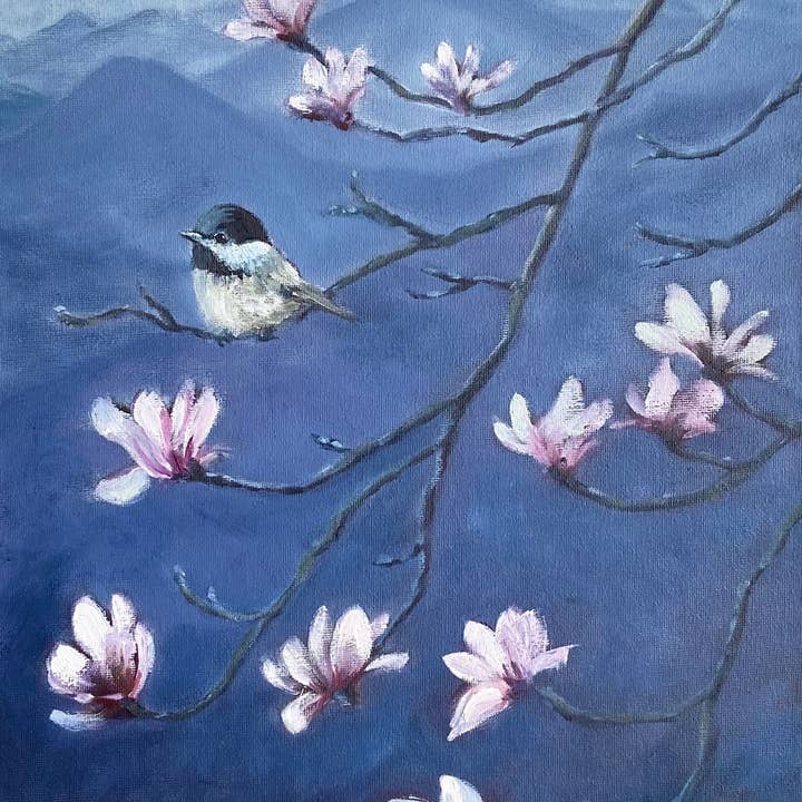 Lucinda Cotter Art - Wholesale Everyday greeting card - Mountain Magnolias Premium Greeting Card1