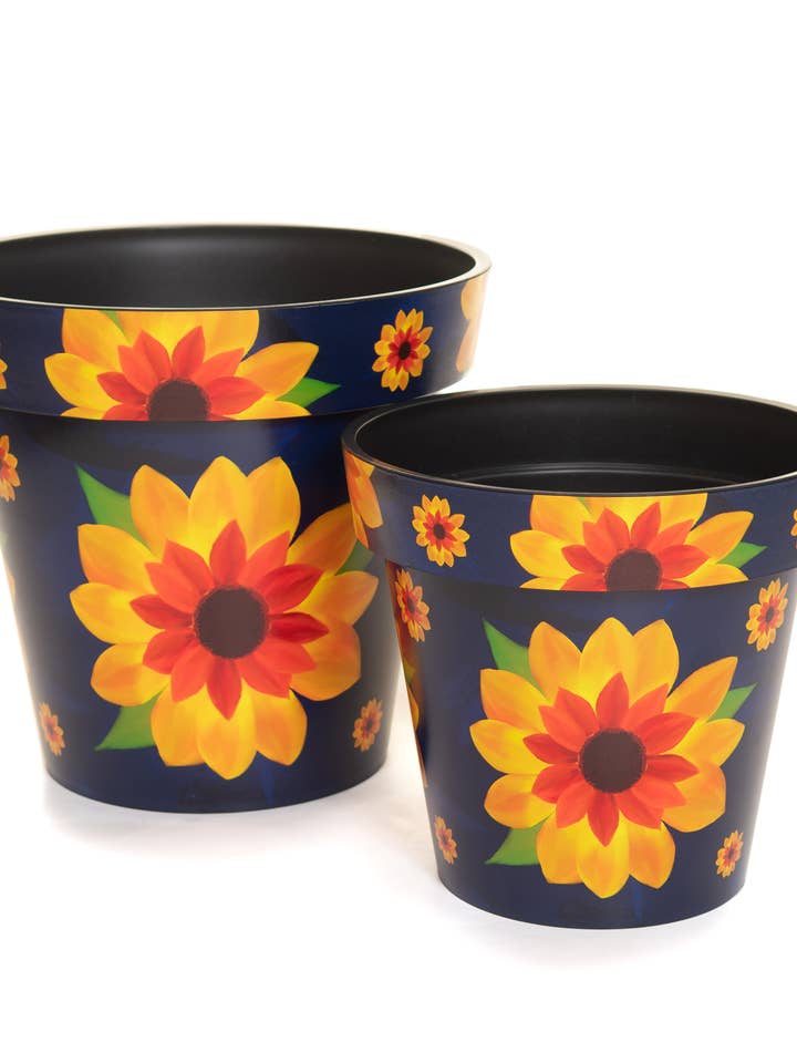 15" Zest Pot Girassol por atacado de Sunshine Ceramica