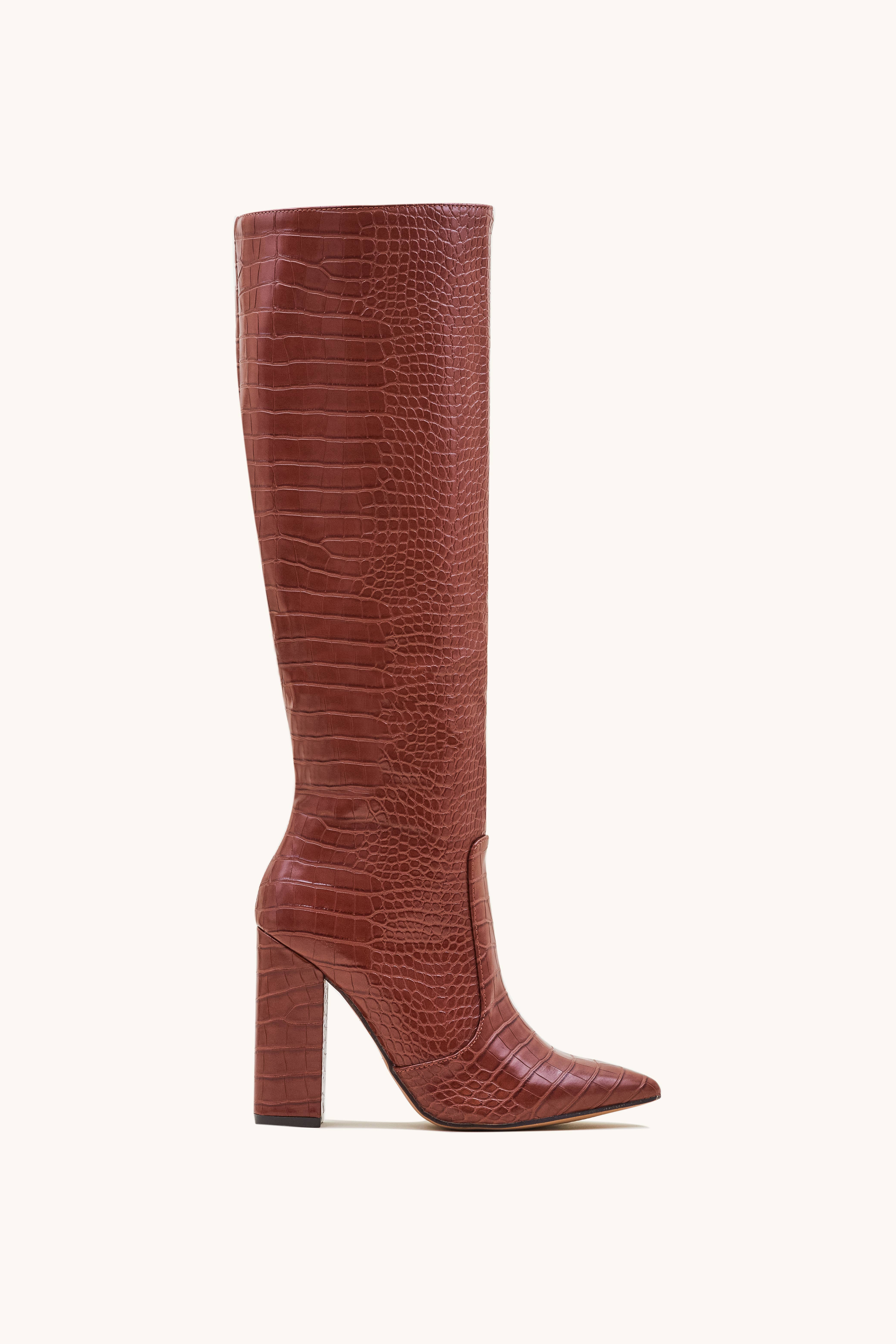 Stephan Paris - Wholesale Boots - Women's - C-132b crocodile pattern pointed boots36