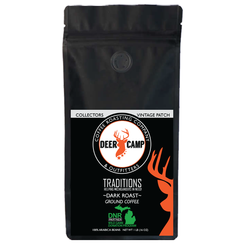 DEER CAMP® Coffee Roasting Company & Outfitters - Wholesale Coffee Beans - DEER CAMP® Coffee Traditions (Deer Patch) Dark Roast 1 lb. 1