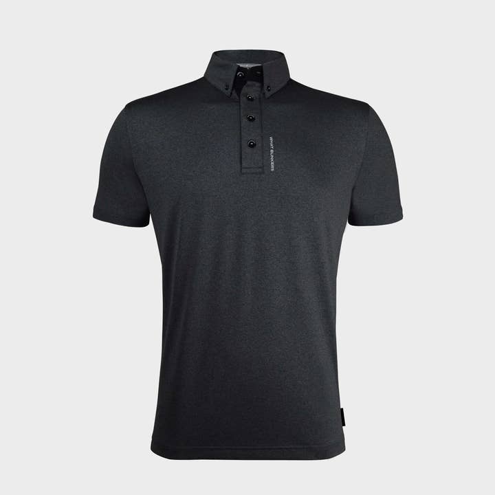 Polo da golf James II - antracite per la vendita all'ingrosso da parte di WHAT BUNKERS