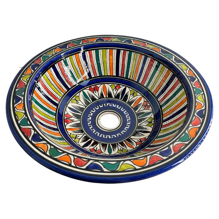 Etnico del Mondo - Wholesale Bathroom Accessory Set - Ethnic Sink in Moroccan Terracotta Ceramic #32