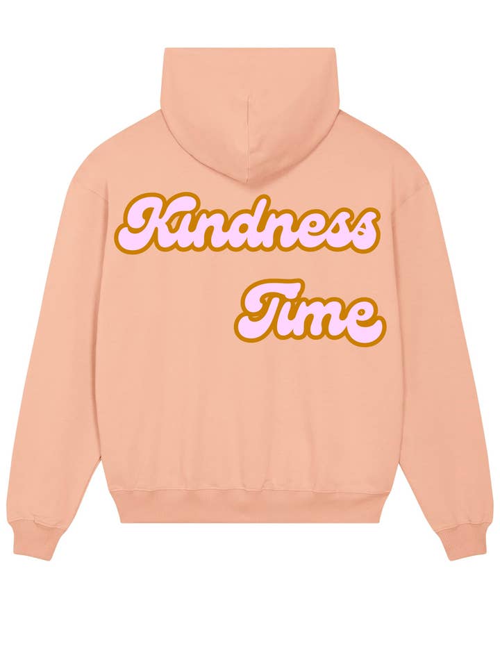 Chandail à capuchon unisexe Kindness Time Organic pour la vente par Beyond Essence