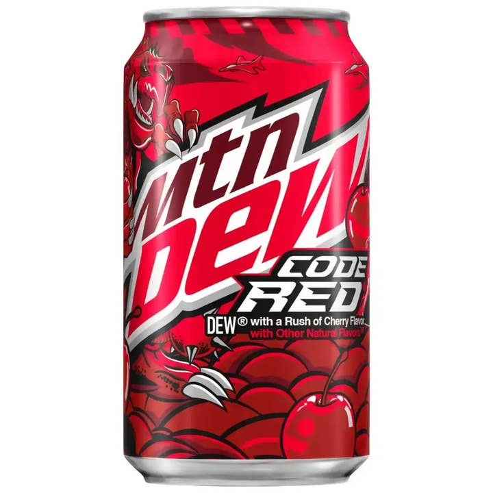 Echo Sales Canada - Wholesale Soda/Carbonated Drink - Mountain Dew Code Red, 12 fl oz cans, 12 pack