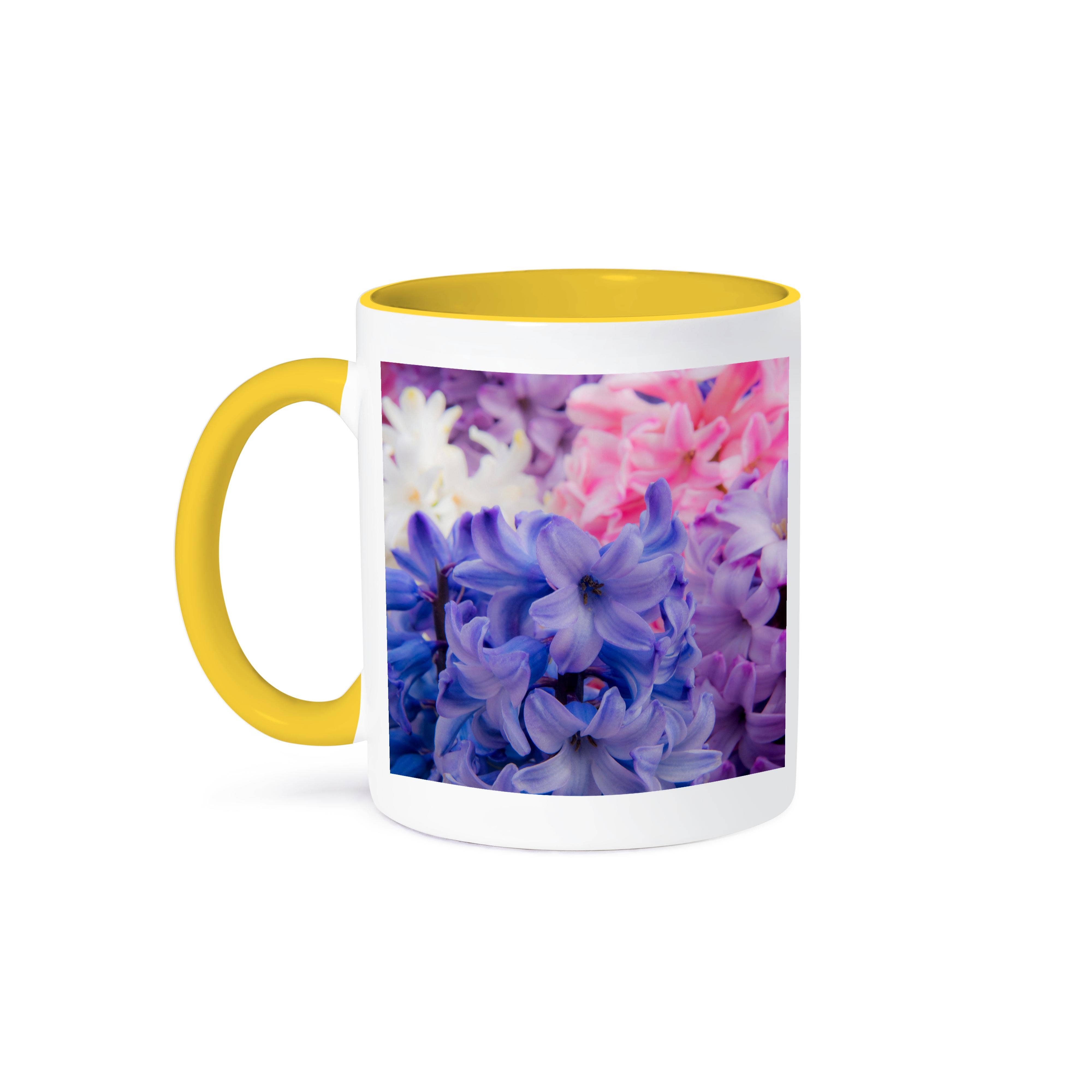 3dRose – Engroshandel Kaffekrus – 3dRose, Holland, Lisse, Keukenhof-haverne. Nærbillede af hyacintplante., Krus0