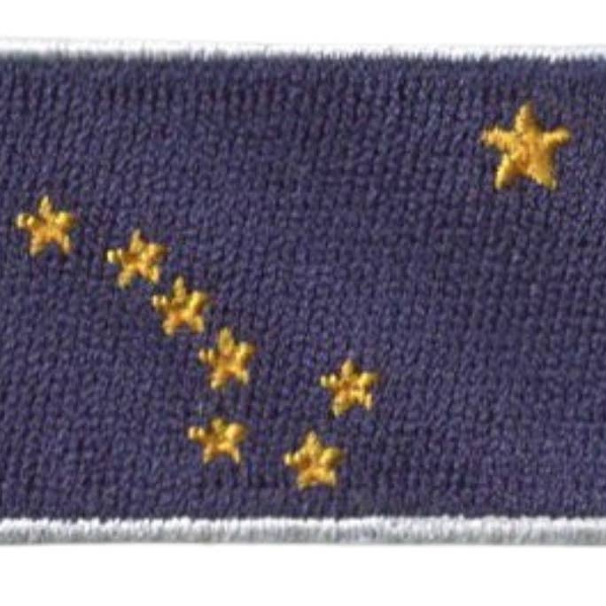 Alaska State MINI-flagga 1,8" B x 1,102" H Kardborrepatch (Inte en påstrykbar patch) för wholesale av HEDi